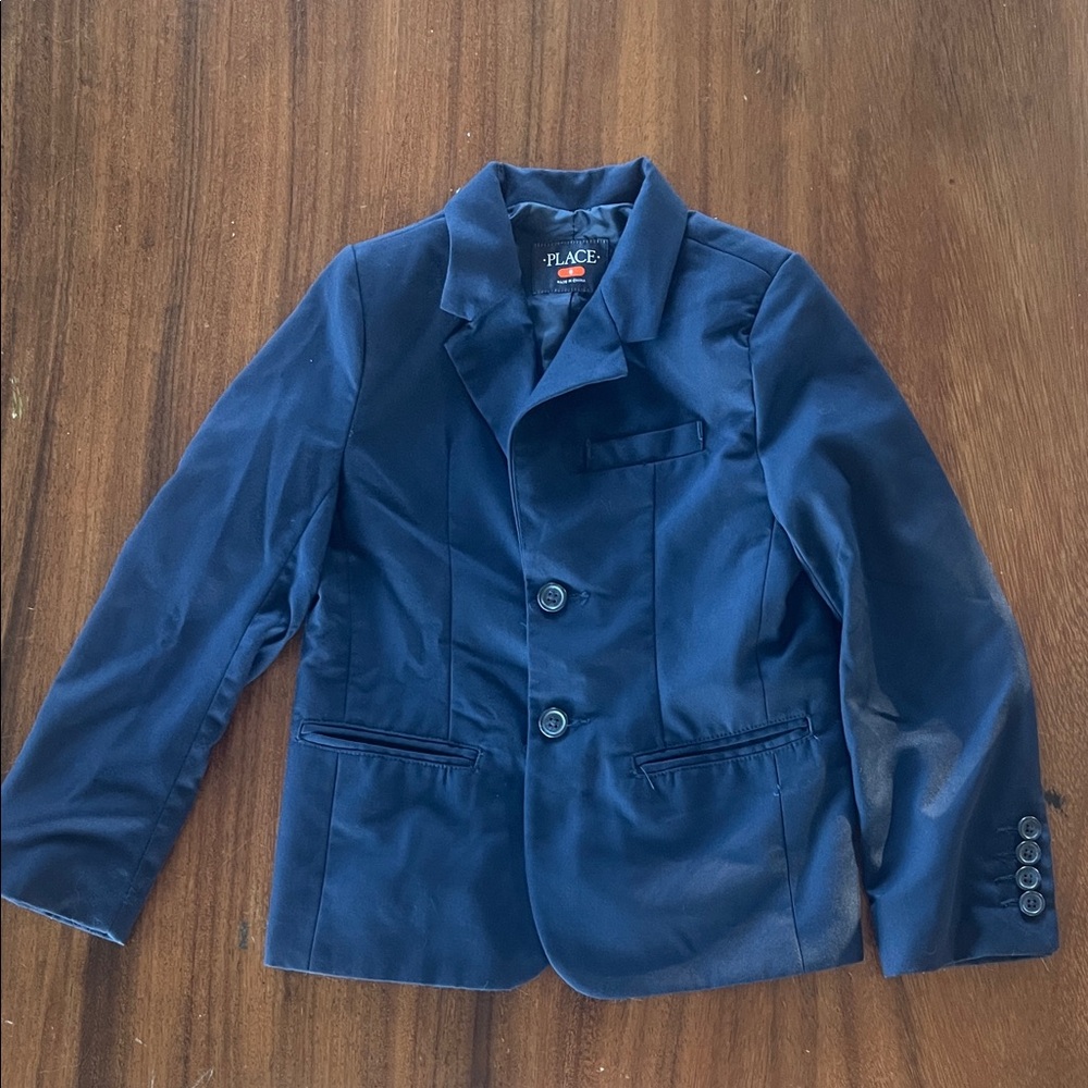The Children's Place Classic Blue Kids Blazer. Navy Jacket, Kids Blazer